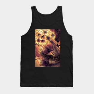 LARGE ABSTRACT ART DECO FLOWERS FERNS & TRIFFIDS Tank Top